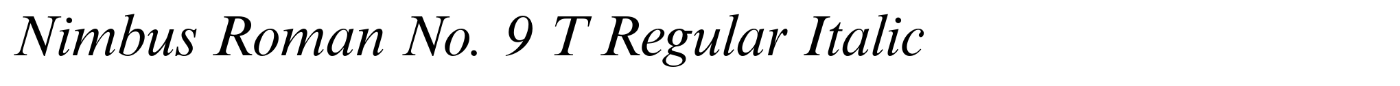 Nimbus Roman No. 9 T Regular Italic image